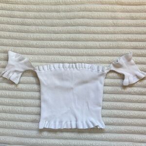 Forever 21 Off-Shoulder White Crop Top